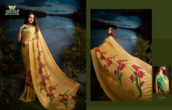 Sanskar Amber New Exclusive Wear Designer Brasso Saree Collection
